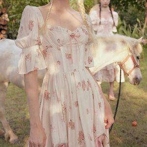 Lace made rose's smile dress